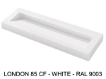 Plan vasque, bassin incliné grand taille 85 cm : L 100 à 201 x P 40 à 51 cm, finition lisse mate, 10 couleurs au choix, , résine Akrytan® teinté dans la masse, Livraison Offerte.